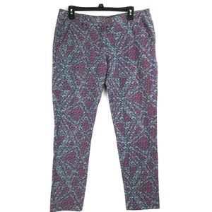 Cabi 6 Palm Beach Print Crop Pants  #806